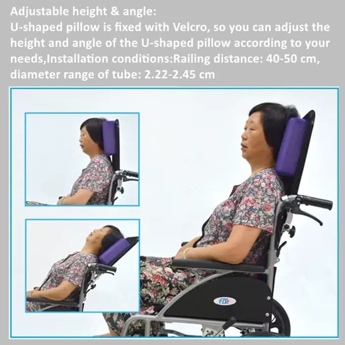 Appui-tête universel pour fauteuil roulant