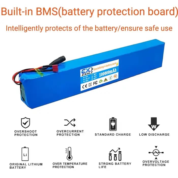 Batterie au lithium pour scooter électrique 10S4P 36V 100Ah