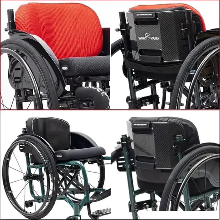 Dossier de fauteuil roulant JayCreer pour fauteuils roulants de sport