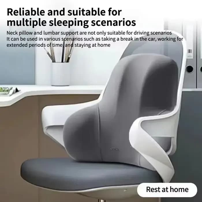 Nouveau coussin dossier lombaire avec mousse à mémoire de forme-Support multi-scènes pour voiture