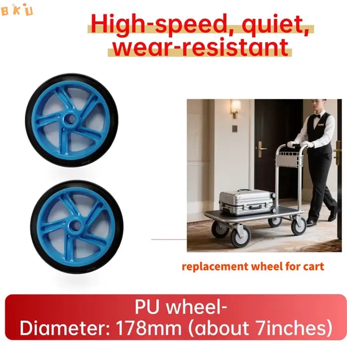 2 roues de remplacement pour scooter de mobilité 175-180 mm (7 pouces)