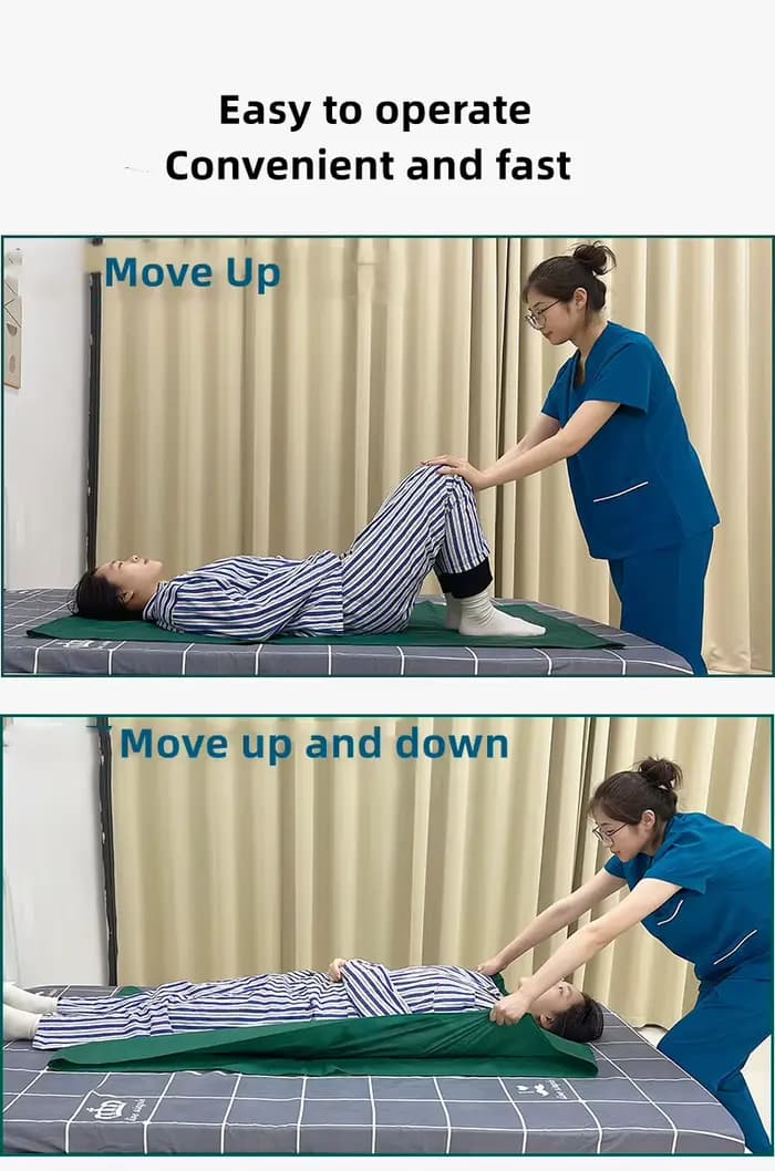ElmainSlide-Feuille de changement de vitesse lavable pour patients alitées