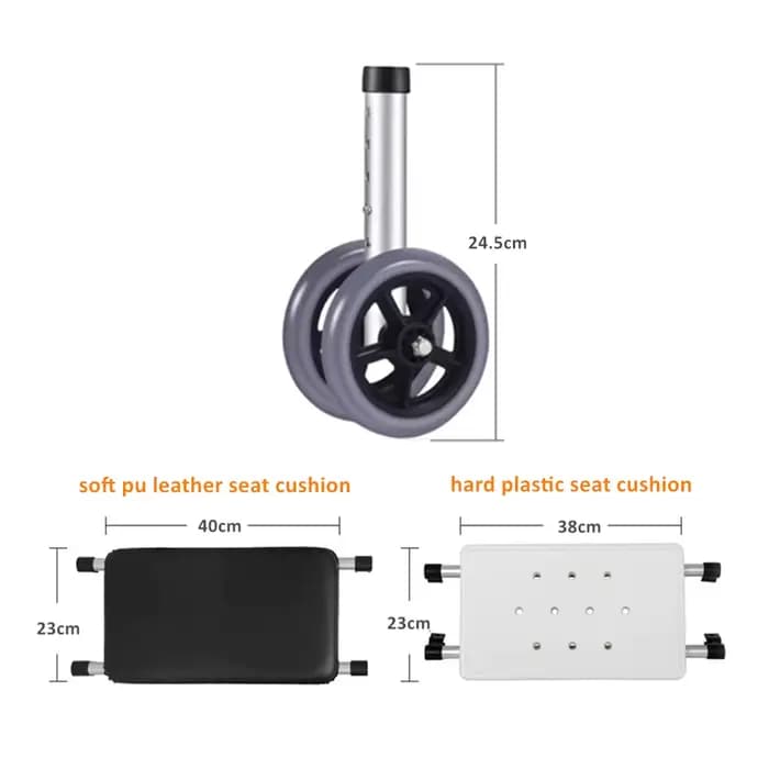 SilvertCreer-Marchette Pliable avec Roues, Accessoire de Haute Qualité