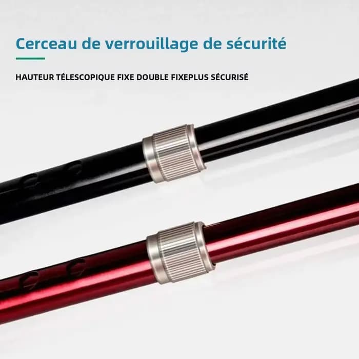 Bâton de marche lumineux LED pour personnes âgées – Béquille réglable en alliage d'aluminium avec base en caoutchouc