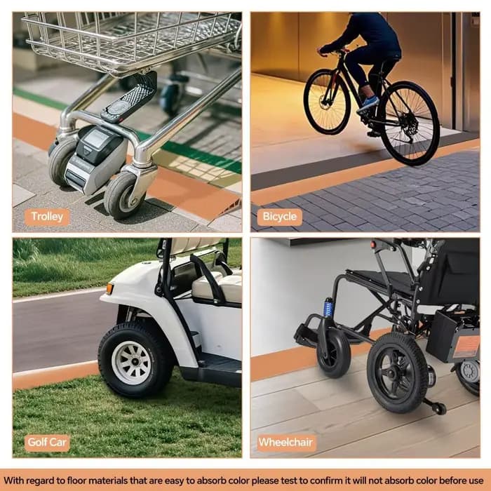 Rampes de seuil flexibles pour tapis à carrelage