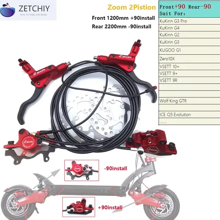 Zoom – frein à disque hydraulique pour Scooter électrique