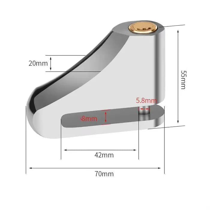 Verrou de disque de frein antivol universel pour moto