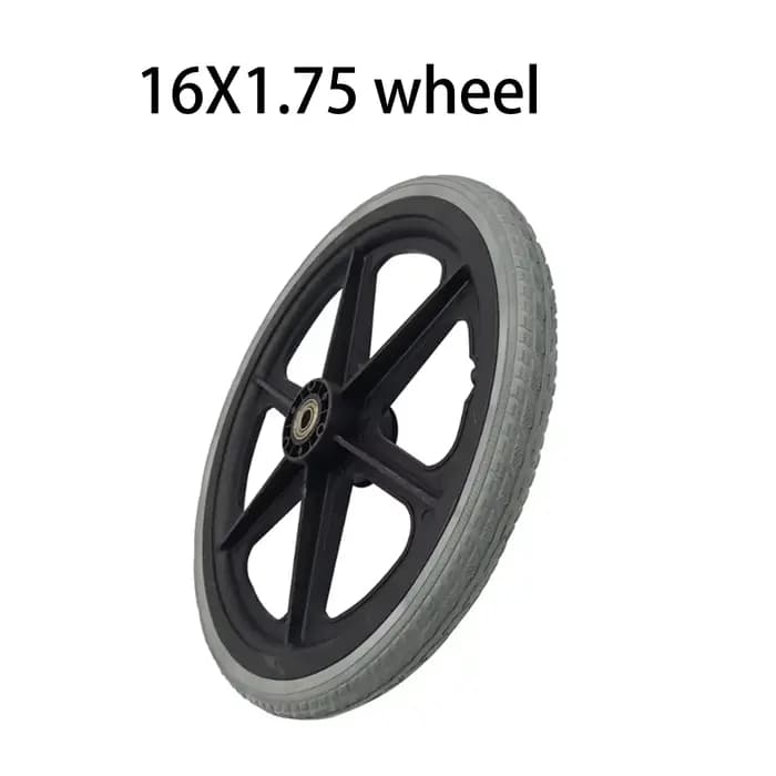 Pneu plein de haute qualité 16x1.75 avec moyeu pour accessoires médicaux arrière de fauteuil roulant de 16 pouces
