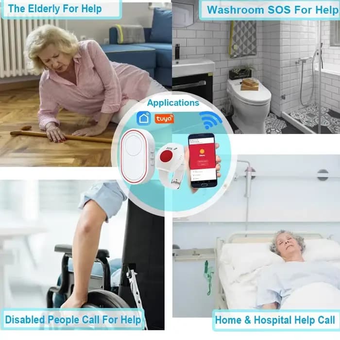 Topvico Tuya Bouton d'urgence WIFI pour personnes âgées