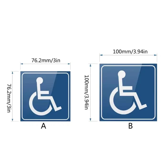 Autocollant signe accessible aux handicapés/fauteuils roulants handicapés