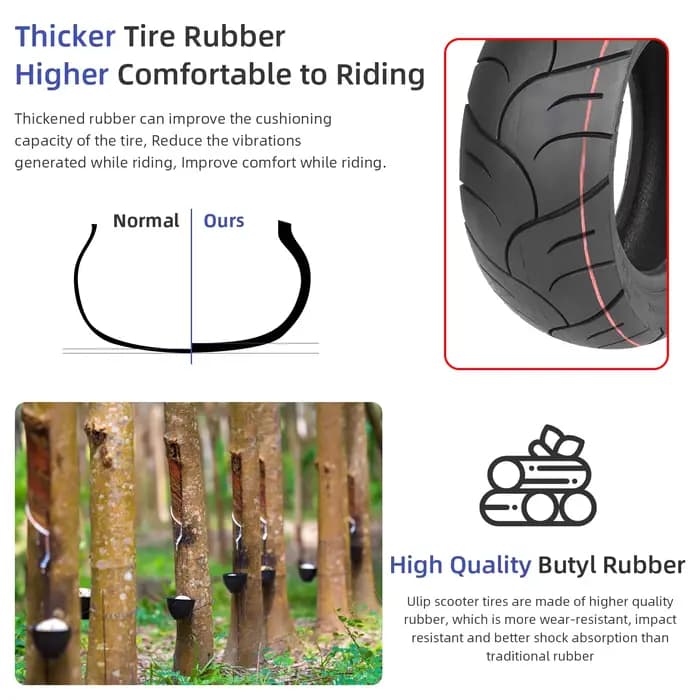 ULIP 90/60-6 pneu Tubeless pour Scooter électrique 11 pouces ville route