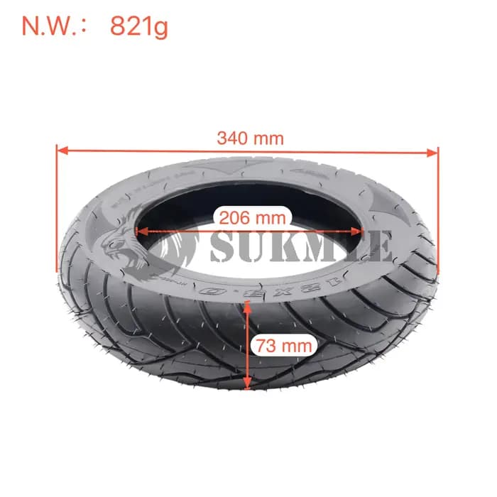 Pneu extérieur 12x3.0, roue pneumatique antidérapante de 12 pouces pour scooter électrique