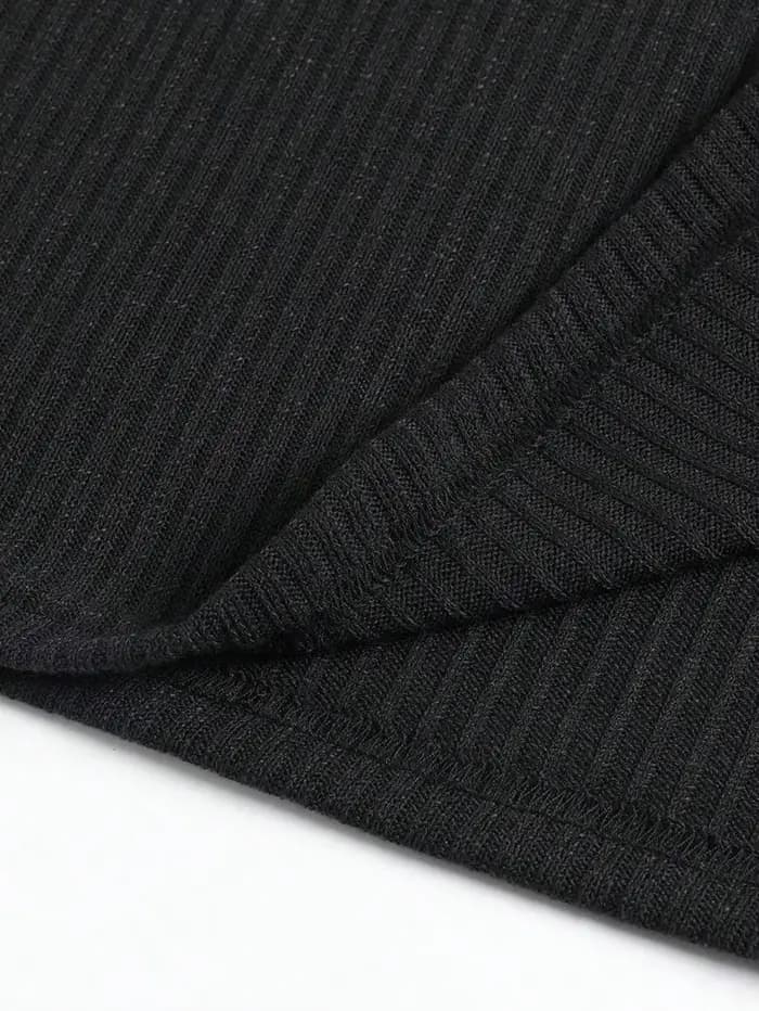 Pull à col haut pour homme, couleur unie, rayé, manches longues, t-shirt décontracté ajusté pour l'automne et l'hiver