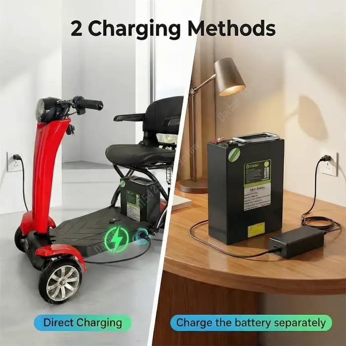 Scooters de mobilité à 4 roues pour Seniros puissant double moteur 36V 500W Mini Scooter électrique adulte pliable Gomfortable grand siège