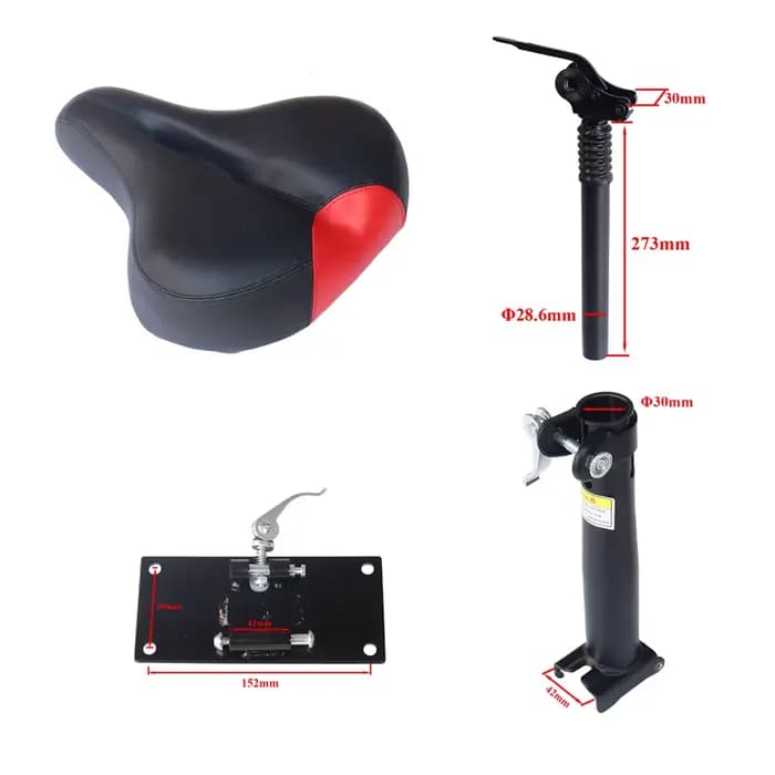 Selle réglable en hauteur pour Scooter électrique 8/10 pouces