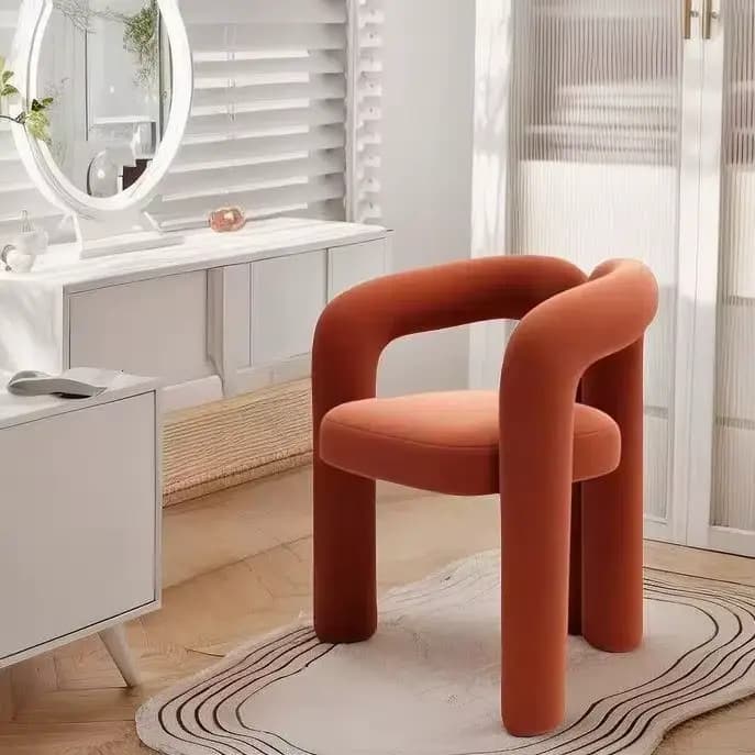 Fauteuil en tissu velours doux et respirant pour salon de manucure, structure robuste et confortable pour salon de beauté ou salon.