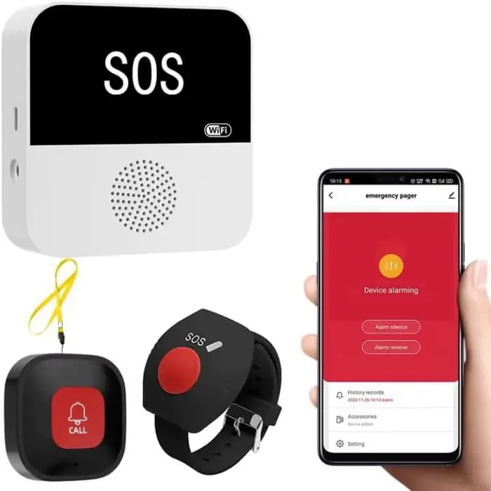 Système de bouton d'appel SOS sans fil WiFi intelligent pour soignant