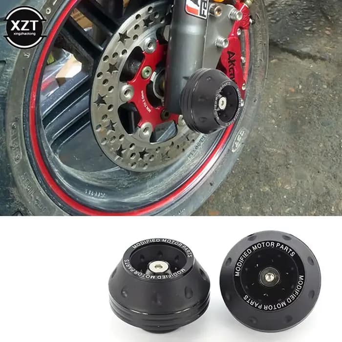 2 pièces moto Scooter Crash Protector roue Protection tampons avant amortisseur tasse curseurs pour Honda BWS