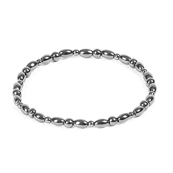 Bracelet de oral ille Magnétique Efficace pour Perte de Poids, Pierre Biliaire Noire, Hématite Épaisse, Points d'Acupuncture, Thérapie d'Arthrite, Instituts