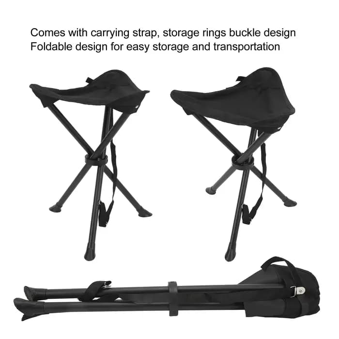 Tabouret trépied pliant en tissu Oxford 600D