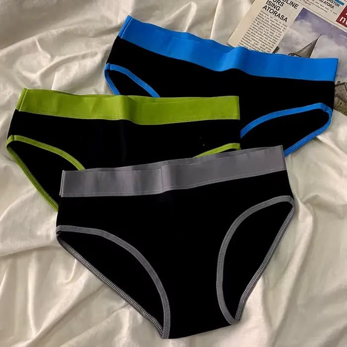 Lot de 5 culottes pour femmes, confortables et tendance, taille mi-haute, respirantes, couleur unie, sous-vêtements intimes
