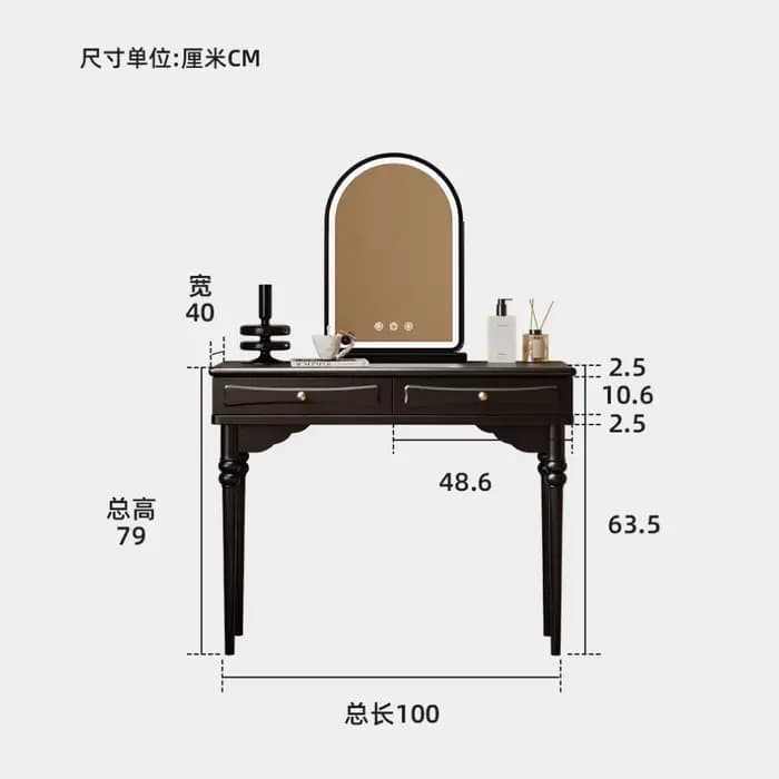 Coiffeuse d'angle pour filles, chaise noire De luxe, boîte De maquillage, tiroirs, organisateur De salle d'ongles, décoration De la maison