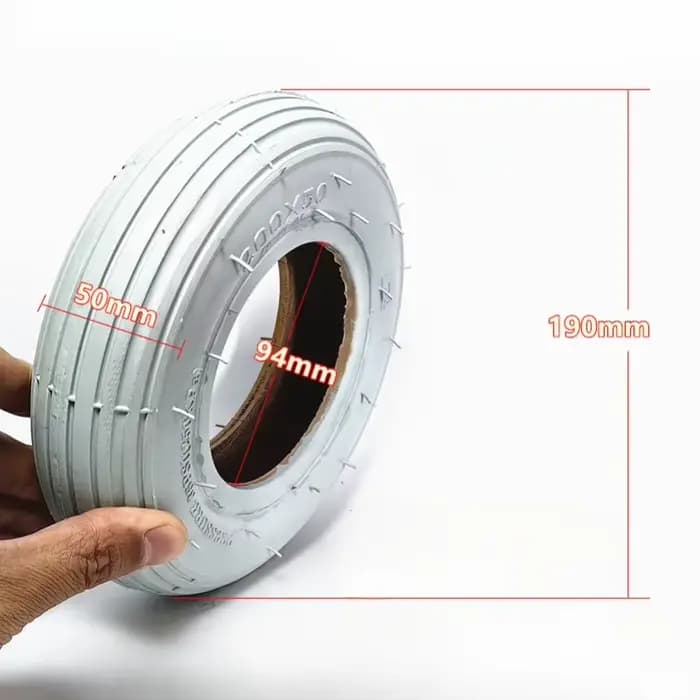 Pneu extérieur gris pour fauteuil roulant électrique