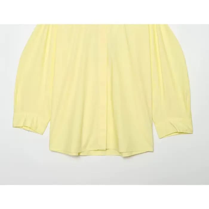 Chemisiers à col montant pour femmes Nouveauté Été 2026 Décontracté Manches bouffantes Couleur unie Chemisiers et blouses élégants pour femmes Hauts chics pour dames