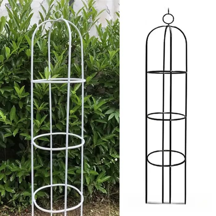 1 pièce Treillis de jardin en métal, Obélisque, 188 cm de hauteur, support pour plantes grimpantes, pour fleurs en pot, vignes, roses et clématites d'extérieur