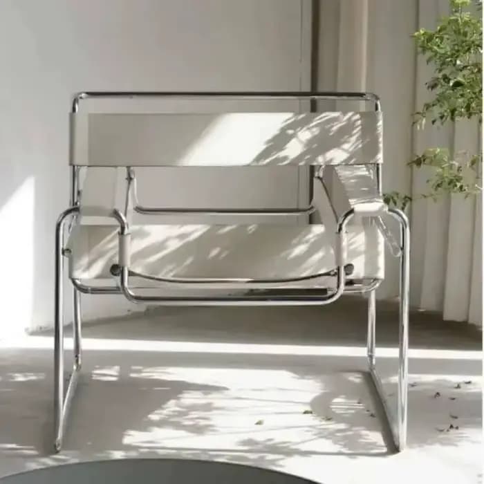 Canapé simple léger en cuir, selle de luxe, Style acier inoxydable, chaise paresseuse pour la maison, Design