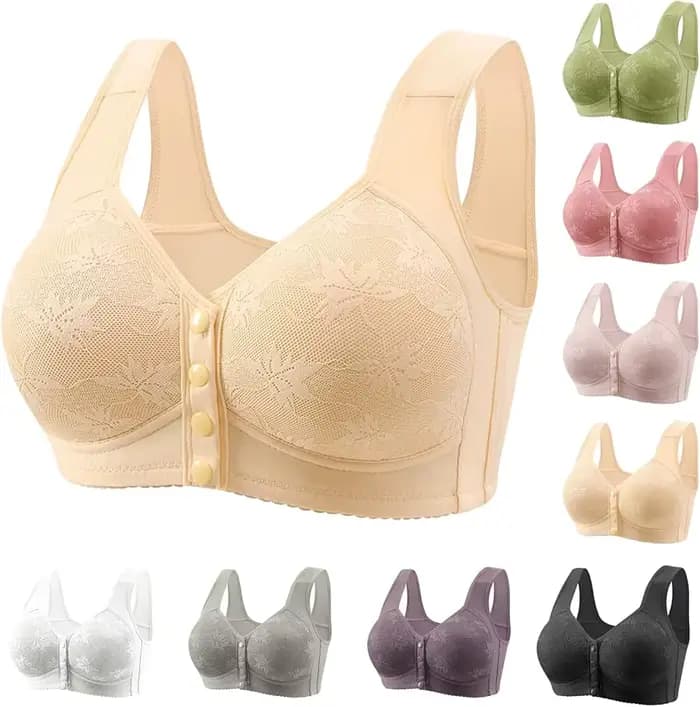 Soutien-gorge de sport grande taille, confortable, sans fil, avec bonnet en coton fin, respirant, soutien et façonnant, imprimé Floral, légèrement rembourré