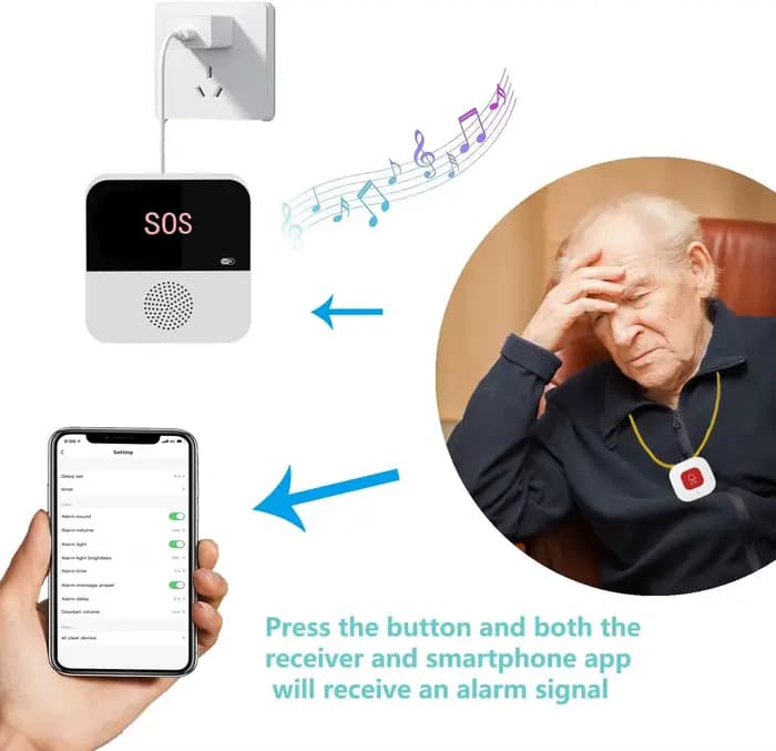 Téléavertisseur sans fil WiFi pour soignants âgés