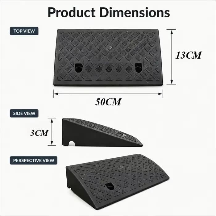 Rampe de seuil portable de 3 cm