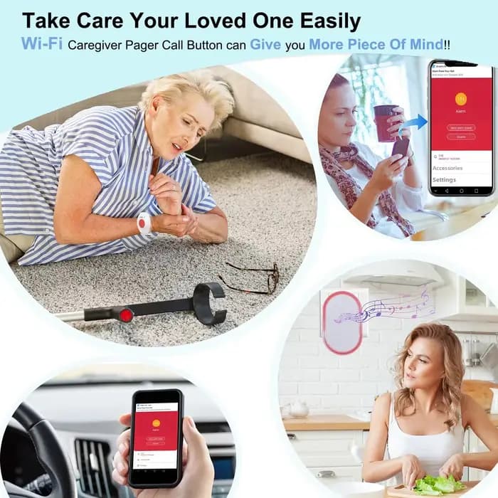 Topvico Tuya Bouton d'urgence WIFI pour personnes âgées