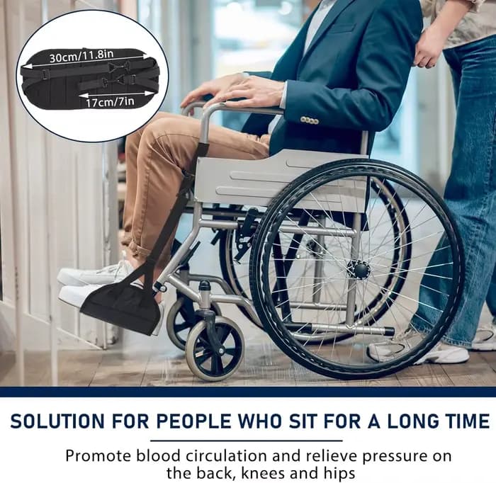 Repose-pieds suspendu réglable pour fauteuil roulant