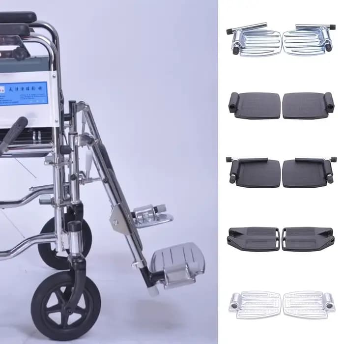 1 paire de repose-pieds antidérapant pour fauteuil roulant