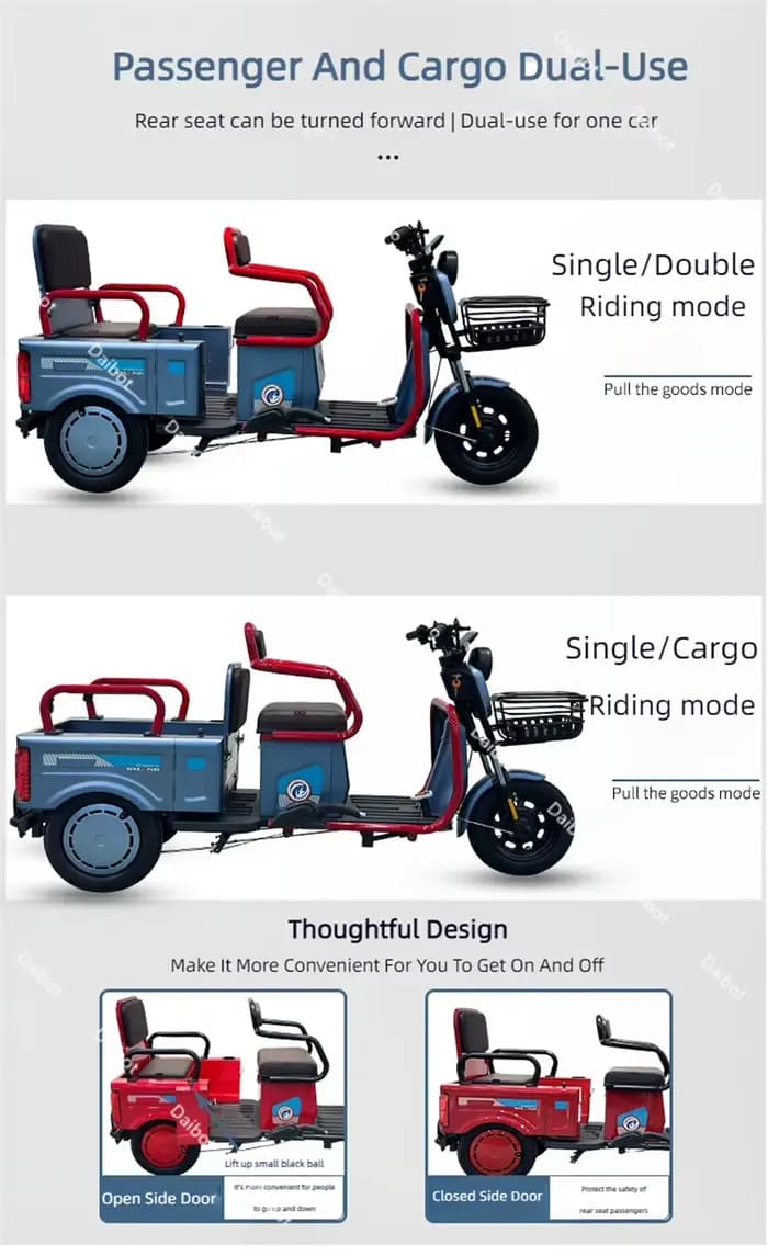 Scooter de mobilité pour Senior 3 roues