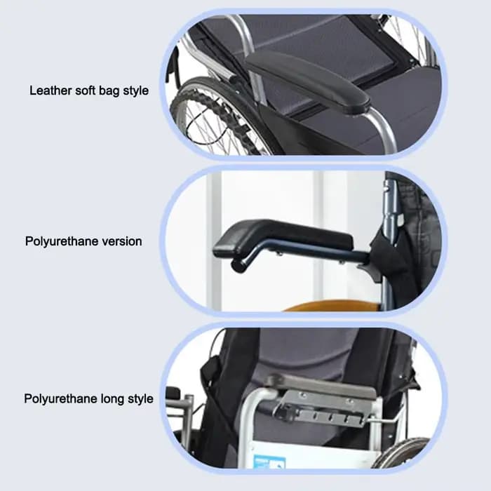 Remplacement d'accoudoir de fauteuil roulant en cuir éponge avec vis coussinets de bras