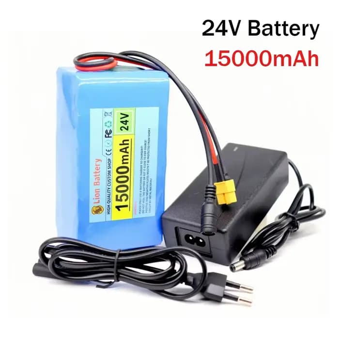 Batterie au lithium 24 V 15 Ah pour fauteuils roulants | Pack rechargeable 7S3P 18650 15 000 mAh | avec chargeur rapide