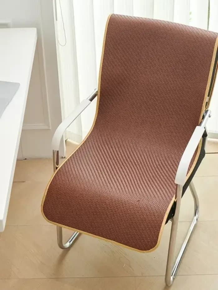 Coussin d'été en rotin, housse de chaise longue pour bureau, tapis et tabouret en bambou antidérapant confortable pour usage domestique