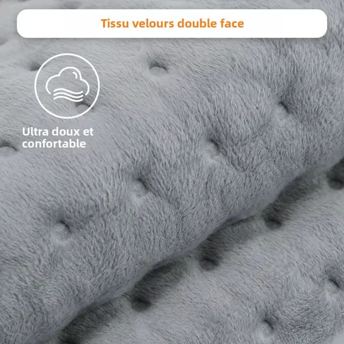 Coussinets chauffants électriques 30x60cm, pour le dos, le cou, les épaules, le bureau, la maison, couverture chaude d'hiver lavable, 4 minuteries, 9 contrôle de la température