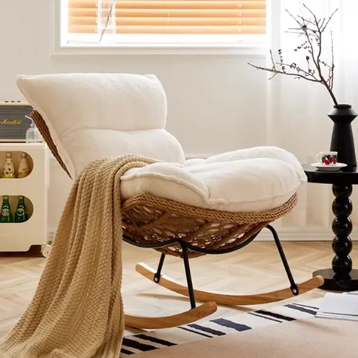 Chaises élastiques Vintage coussin de salon chaises à bascule en rotin méditation paresseux Articulos Para El Hogar accessoires pour la maison