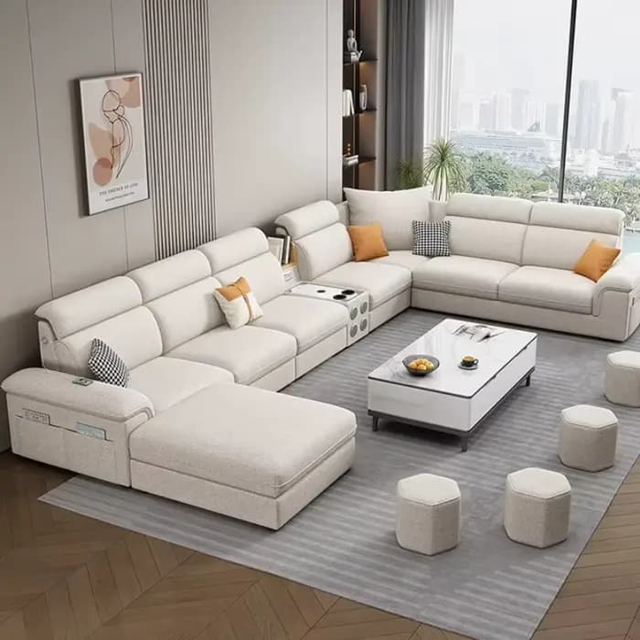 Cadre en bois et cuir canapé fond de jeu canapé-lit modulaire inclinable moderne paresseux Articulos Para El Hogar meubles de maison