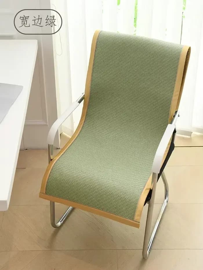Coussin d'été en rotin, housse de chaise longue pour bureau, tapis et tabouret en bambou antidérapant confortable pour usage domestique
