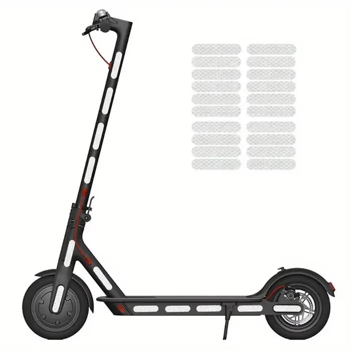 Autocollants réfléchissants pour roues de scooter – Film autocollant lumineux d'avertissement latéral