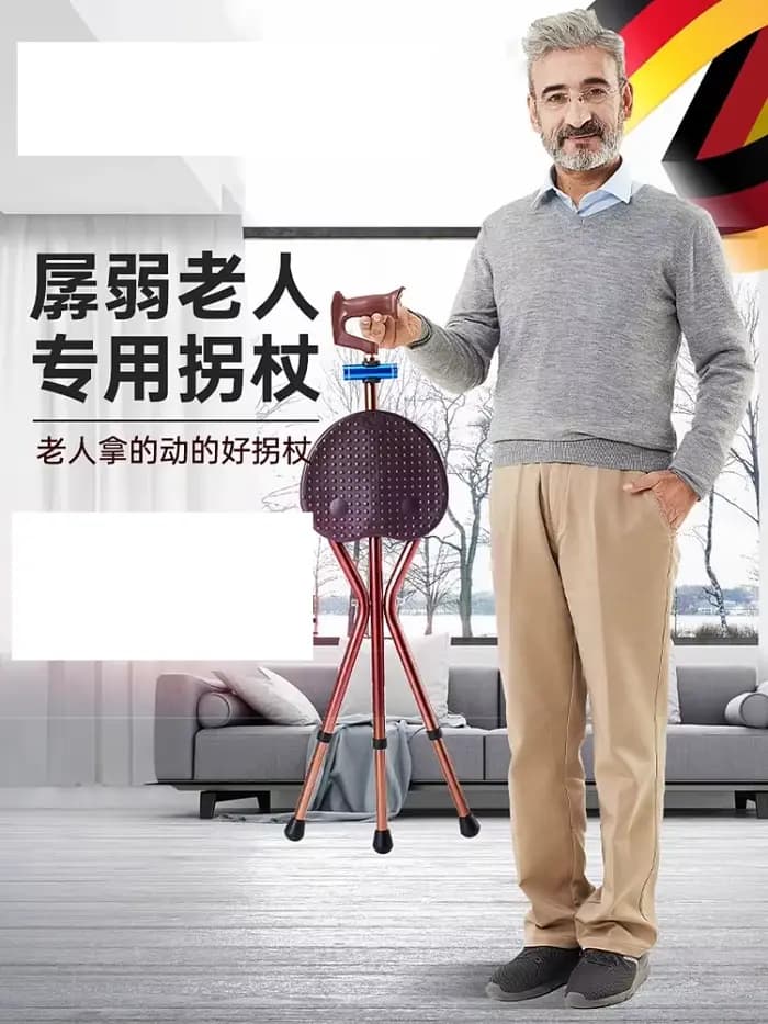 Béquilles et chaises pour personnes âgées