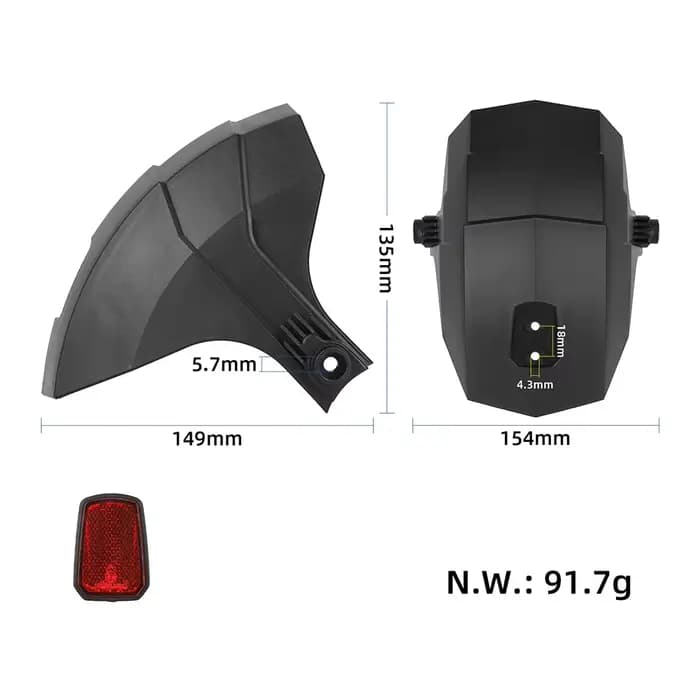 Garde-boue arrière en plastique ABS pour Scooter électrique