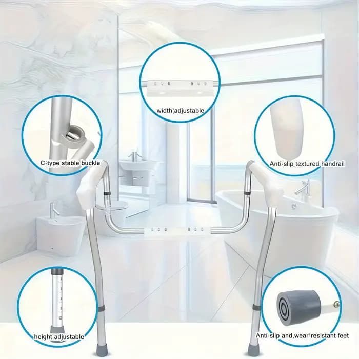 Garde-corps de sécurité pour toilettes