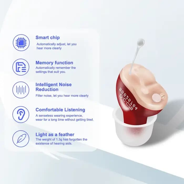 Prothèses auditives pour surdité personnes âgées aide auditive numérique réglable Micro sans fil Mini amplificateur de son d'oreille Invisible Audifonos