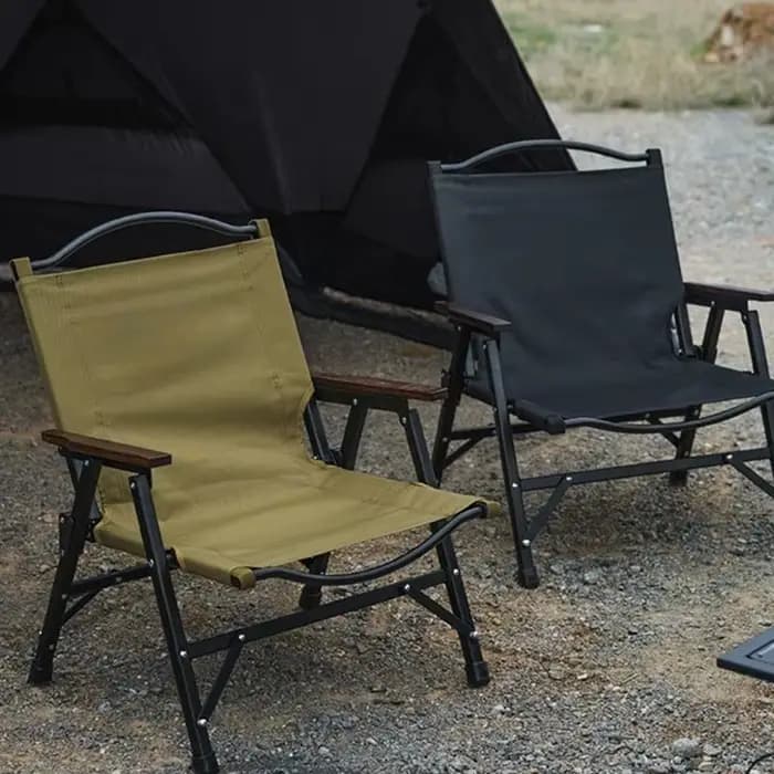 Chaise bras en bois pour pique-nique extérieur pêche à pêche lourde confortable chaise détachable chaise multifonction